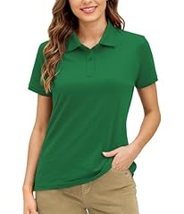 Green Womens Rib Polo Shirt