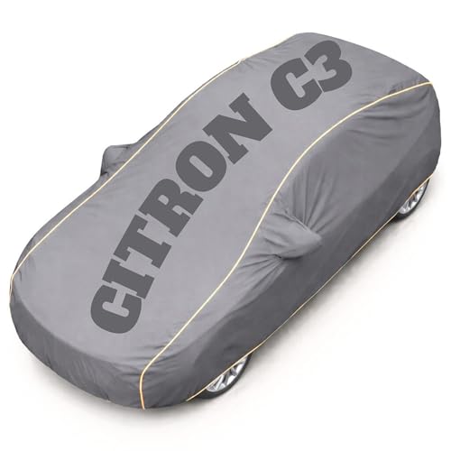 Image of Superior Grade Quality Citron c3 Cover (All Variants) Car Body Cover - 100% Waterproof Custom Fit with Mirror Pockets | Triple-Stitched Elastic Design, Heat Reflective, Anti-Dust, All-Weather