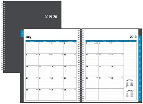 Blue Sky 2019-2020 Academic Year Weekly & Monthly Student Planner, Flexible Cover, Twin-Wire Binding, 8.5" x 11", Collegiate