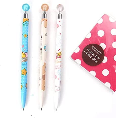 4 Pack Cute Kawaii Press Mechanical Pencil Drafting Writing School Office Supply Student Stationery Automatic Pencil 0.5Mm #TOP2