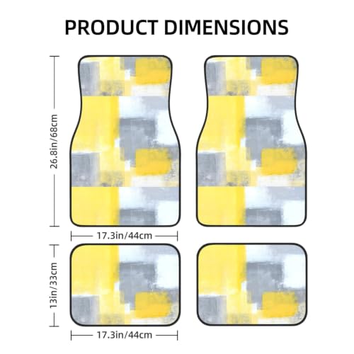 Alfombrillas antideslizantes para coche de neopreno impermeable con diseño abstracto gris 2