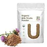 UNLEASH'D ORGANIC Milk Thistle Powder 16oz – Rich in Silymarin & Antioxidants, 100% Pure Organic, Liver & Immune Support