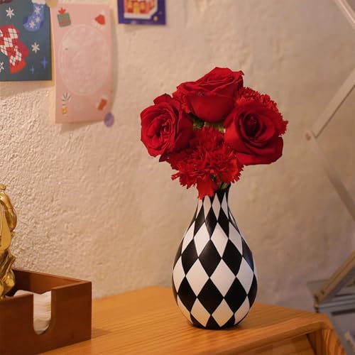 Jarrón negro y decorativo ideal para centros de mesa de boda y estantes de cocina modernos 3
