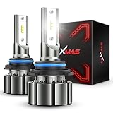 Laxmas 9005/HB3 LED Bulbs, 500% Brightness, 6500K Cool White with Long Lifespan 9005 Lights, Plug and Play Halogen Replacement Kit - Pack of 2