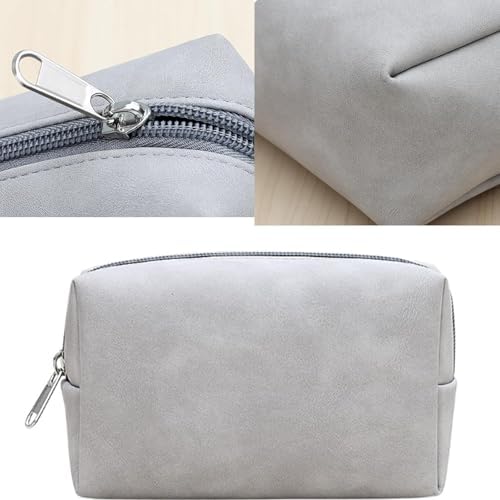 Aputue Elektronik Aksesuar Çantası, Hard Disk Çantası, Dijital Depolama Deri Çanta, Izgara Katmanlı Elektronik Aksesuarlar Organizatör Kılıfı, USB Kablosu için Seyahat Ekipmanı Taşıma Kılıfı - Görsel 5