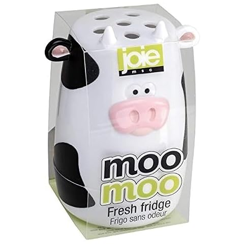 Joie Moo Moo Fresh Freezer & Fridge Deodorizer, Baking Soda Holder Odor Eliminator, 1 Count Cover