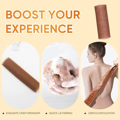 Image of 3P Turmeric Kojic Acid Soap Bars with African Exfoliating Net Sponge, Infused with Retinol, Vitamin E & Shea Butter - For Face & Body, SLS Free, Suitable for Oily & Dry Skin