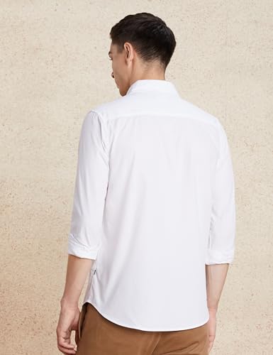 Image of Amazon Brand - Symbol Men's Solid Slim Fit Cotton Casual Shirt | Plain | Full Sleeve | Summer (Available in Plus Sizes)