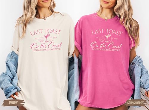 Custom Bachelorette Shirt, Last Toast On The Coast Shirt, Beach Bachelorette Shirt, Bridal Party Tee, Country Club, Comfort Colors2