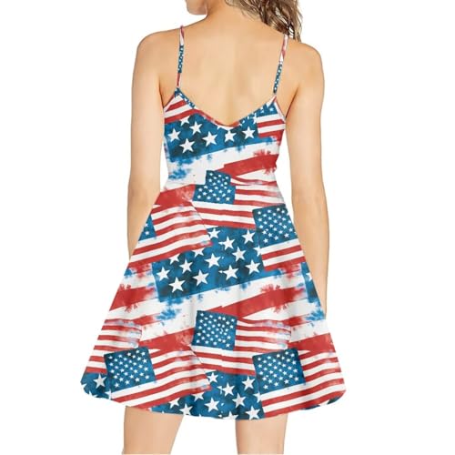Image of Cozeyat Women Girls Summer Sleeveless Dress Casual Swing Beach Cover Up Knee Length Dresses,Large Size XS-4XL