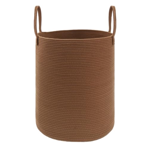 JMvicyroam 80L Cotton Rope Laundry Basket Hamper, Golden Jute