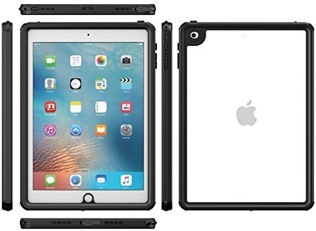 iPad 9.7 inch 2017/2018 Waterproof Case,AICase IP68 Waterproof 360 Degree All Round Protective Ultra Slim Thin Dust/Snow Proof with Lanyard Shockproof Case for Apple iPad 5th 6th Generation