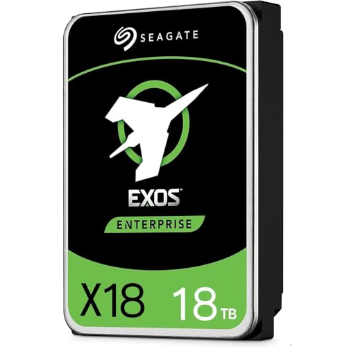 【整備済み品】シーゲイト HDD 18TB Exos X18,3.5インチ 内蔵 ハードディスク RAID (CMR),SATA3.0 外付け ハードディスク 7200rpm 24時間稼動 PC 法人向けストレージ/NAS向け ST18000NM000J 2年保証