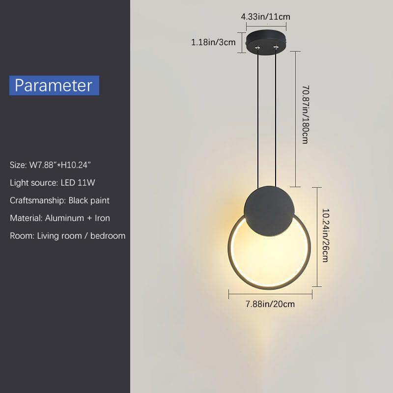 Lámpara colgante moderna LED ajustable para iluminación de techo y salón 2