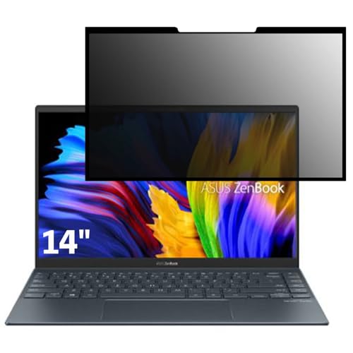 ASUS Zenbook 14 UM425QA 14�C���` 16:9 ���� �S���� �`�����h�~�t�B���^�[ �v���C�o�V�[�t�B���^�[ �p�\�R�� PC �t���ی�t�B���� �u���[���C�g�J�b�g ���˖h�~ ���E�ȒP �ی�V�[�g ���E��