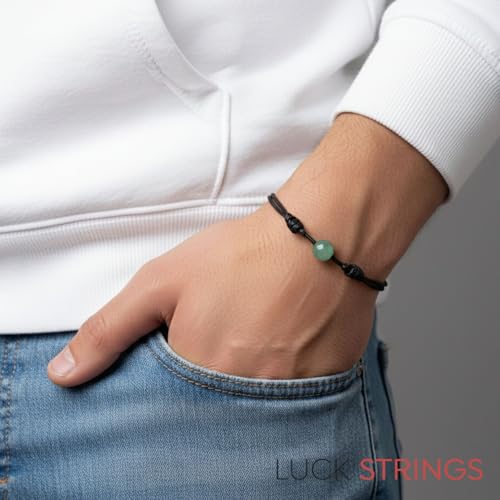 Pulsera ajustable de piedras naturales unisex miniatura 5