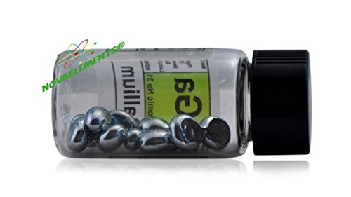 Gallium Metal Element 31 Sample 99.995% Pure 5 Grams Shiny pellets in Labeled Glass Vial