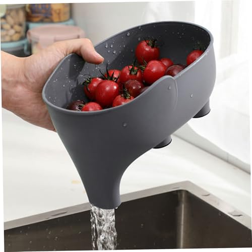 Colador para frutas y verduras en forma de elefante gris miniatura 5