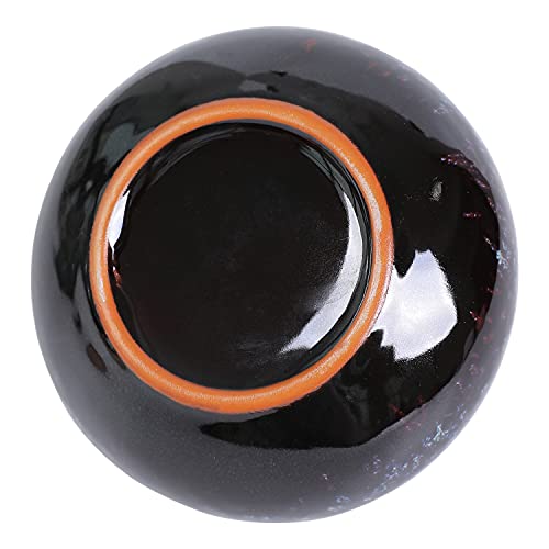 INONE Ceramic Ashtrays with Lid for Cigarette, Windproof Ashtray for Home, Outdoors, Garden, Balcony, Patio (Starry Black) - Thumbnail 4