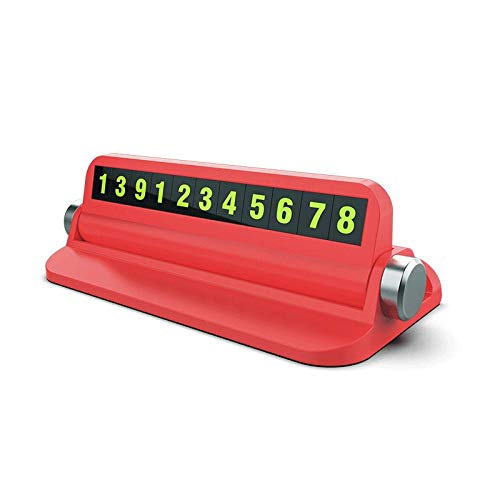 Plaque de stationnement temporaire avec support de téléphone et porte-carte de voiture noir