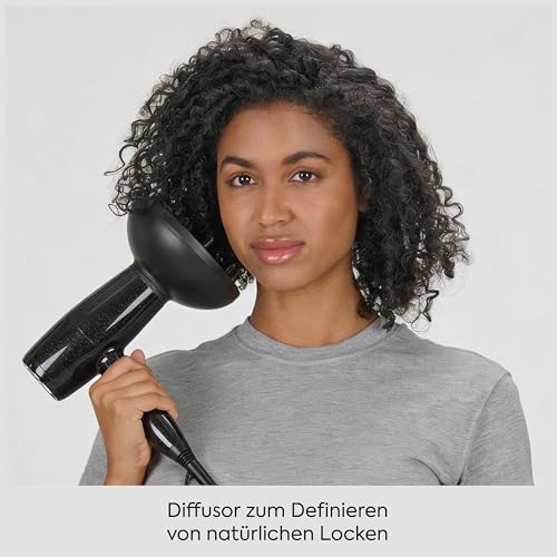 BaByliss Midnight Shine Leichter Haartrockner mit Diffusor – 2100W Leistungsstarker, Eleganter Föhn, Ionen-Technologie gegen Frizz… – Ansicht 2