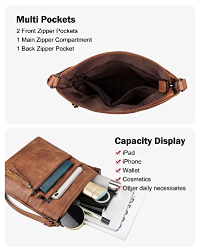 Image of MASINTOR Crossbody Purses for Women, Multi Pocket Casual Crossbody Bag, Adjustable Strap Shoulder Bag with Tassel