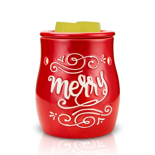 STAR MOON Christmas Wax Melt Warmer, Candle Melter Burner for Scented Wax,Christmas Decoration Scentsy Wax Cubes, Ceramic No Flame No Smoke No Soot