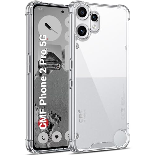 Image of TheGiftKart Crystal Clear Back Cover Case for CMF by Nothing Phone 2 Pro 5G | Shock Proof 360 Protection | Hard Clear Back Cover Case for CMF by Nothing Phone 2 Pro 5G (PC & TPU, Transparent Bumper)