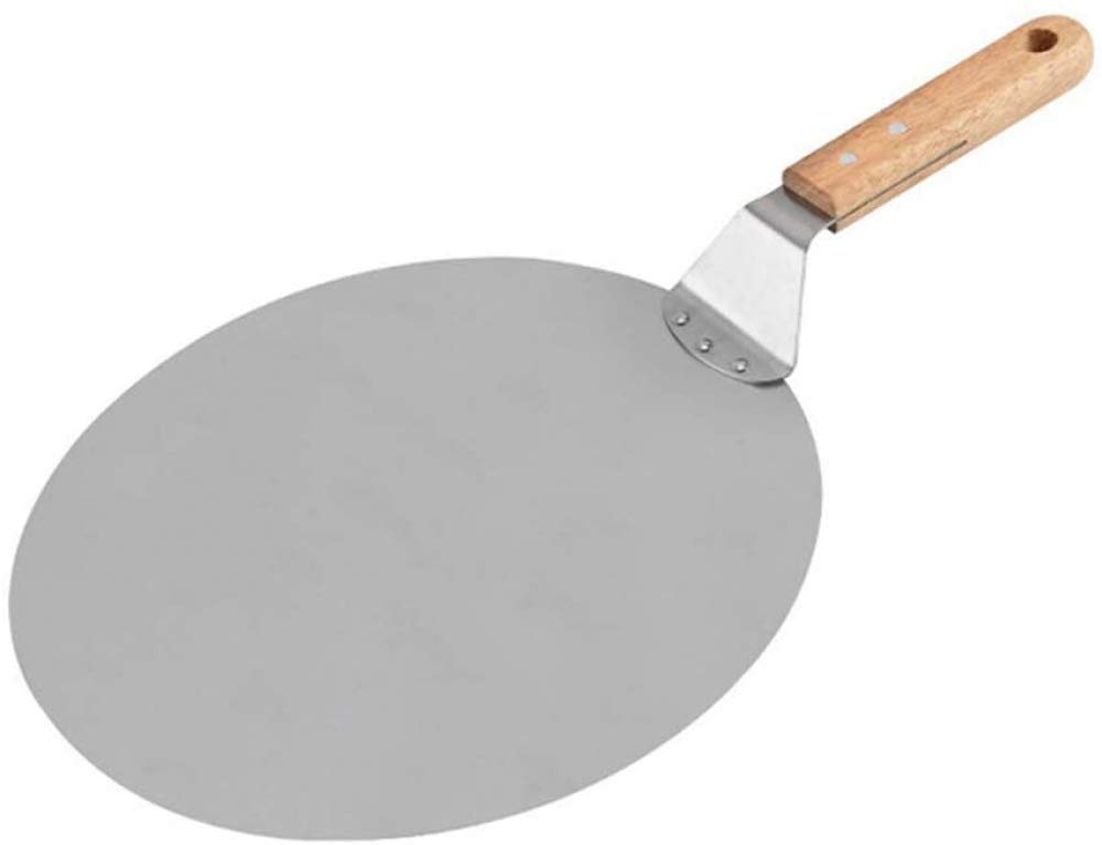12 Cáscara De Pizza Redonda De Acero Inoxidable, Pala Para Horno, Transferencia Para Levantar Pasteles