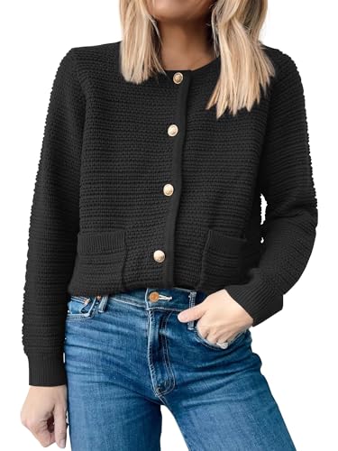 ANRABESS Womens Cardigan Sweater Long Sleeve Button Down Lady Twe...