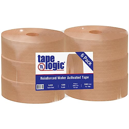 72mm x 1000' Kraft #7200 Reinforced Water Activated Tape