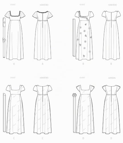 Patron de couture Simplicity S9434 pour robes de style régence - 4