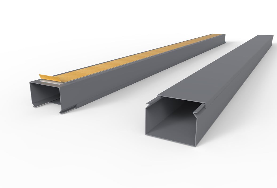 Canalina Per Cavi Autoadesiva 20 M - PVC Nero, 30x20 Mm, Per Nascondere Fili Su Pareti E Scrivanie - copertina