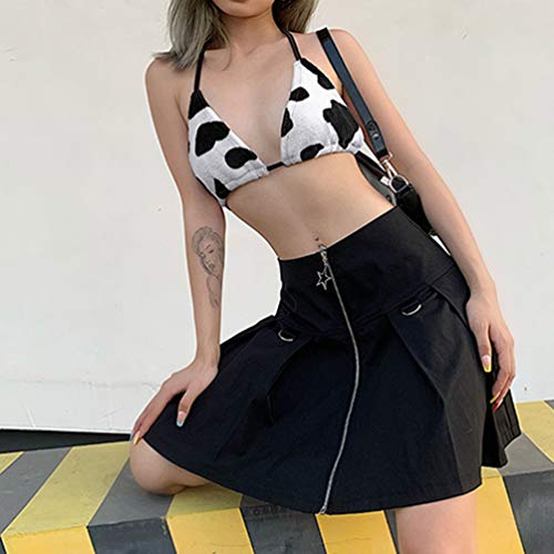 SOIMISS Sutiã Com Padrão de Vaca Sexy Senhora Colete Sexy Mulheres da Moda Com Cordões Colete Roupas