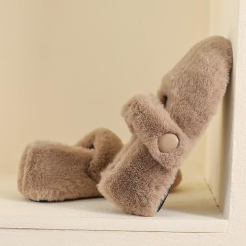 Stunner Women Warm Winter Slippers Fur Lined Slip On Waterproof Indoor Outdoor Warm Mules4