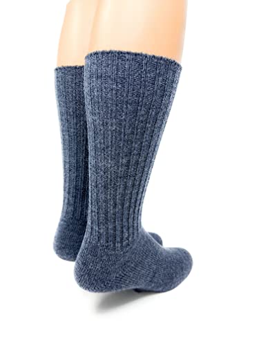 Image of WARRIOR ALPACA SOCKS - Ribbed Casual Everyday Alpaca Wool Crew Socks For Men And Women