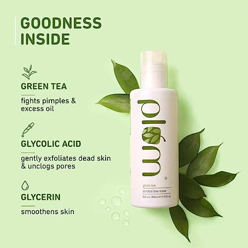 Plum Green Tea Alcohol-Free Face Toner For Oily, Acne-Prone Skin | Alcohol-Free | With Glycolic Acid | Fights Pimples | Tightens Pores | Controls... - Image 5