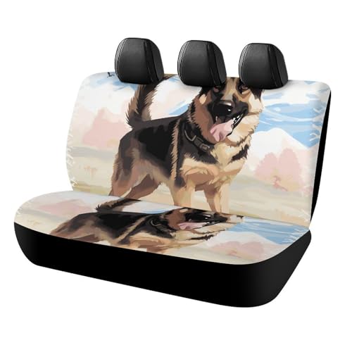 Housse de siège arrière de voiture pour berger allemand tapis durable anti rayures