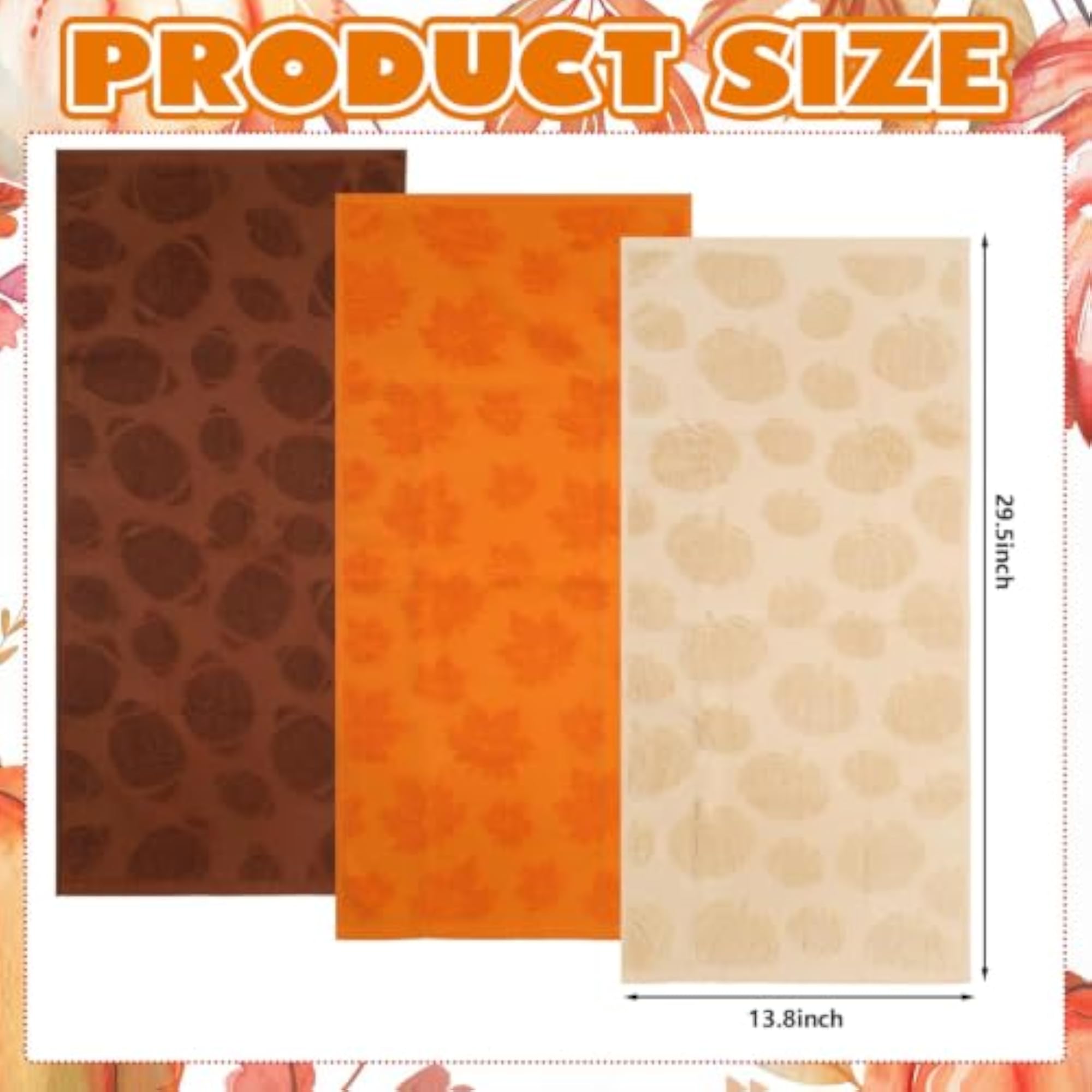 3Pcs Fall Football Hand Towels, Decorative Cotton