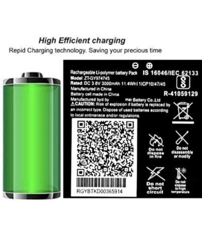 Image of ZT-GY974745 Battery for Jio WiFi Dongle JMR815 JMR1040 Wireless Router Battery with 1 Year Warranty** (V87)
