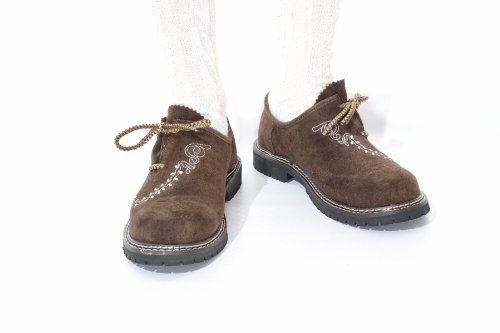 Lederhosen Dark Brown Trachten Shoes with Embroidery2
