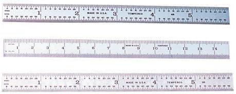 Standard Rigid Rules Length: 6", Width: 3/4", Thickness: .040", Graduation: 16R