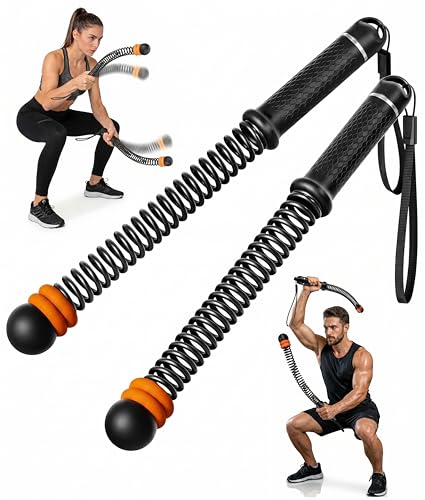 Homentry Weighted Cordless Battle Ropes Set for Workout, Portable Ropeless Jump Trainer with Non-Slip Handles, Low Impact Cardio Exercise Equipment for Home Gym Fitness