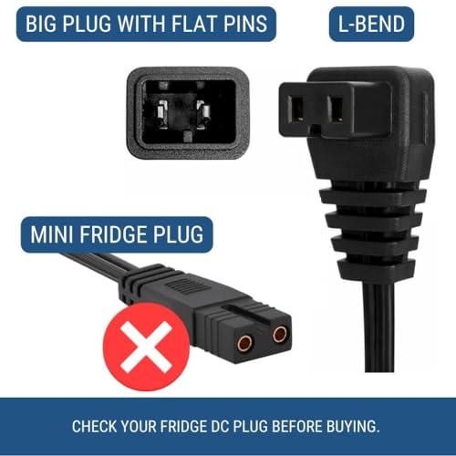 Image of Efillooc 12V-24V DC Power Cord Compatible with Compatible with Alpicool, Bodega, Euhomy, BougeRV, ARB, Dometic, ICECO, Setpower, JoyTutus Portable Car Fridge Cooler Refrigerator (Fridge Cable RED)