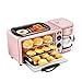 Estación De Desayuno, Máquina De Desayuno 3 En 1, Horno Multifuncional De 1050 W Con Cafetera Y Plancha, Tamaño Familiar Portátil, Para Hacer Café, Sándwiches, Pasteles