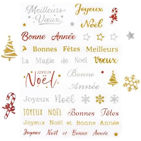 Autocollants Noël GEBETTER 225Pcs Cover