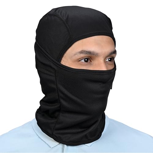 Image of FOVERA Full Face Helmet Mask for Bikers - UV Protection Balaclava for Men & Women - Breathable Head Cover for Sun, Dust & Pollution - Under Helmet Liner for Riding (Mix)