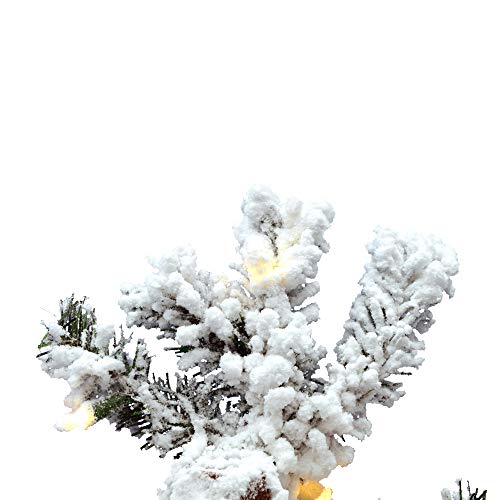 Vickerman 4-Feet X 29-Inch Flocked Spruce Duralit Led150Ww Alpine #TOP1