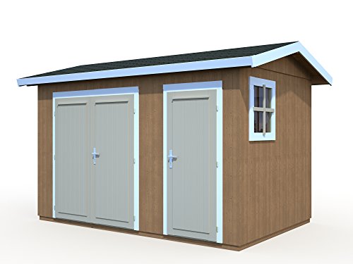 Palmako Gerätehaus OLAF 6,6 m² 344x221 cm, 18+70 mm, ink. Fußboden, naturbelassen
