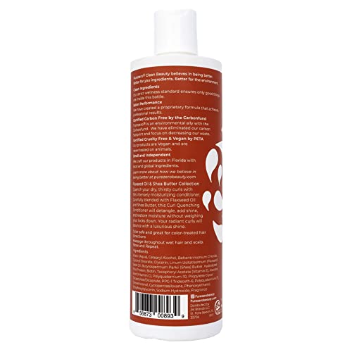Purezero Flaxseed Oil & Shea Butter Shampoo And Conditioner Set - Curl Care - For Curly Hair Detangle & Defrizz - Zero Sulfates/Parabens/Dyes -100% Vegan & Cruelty Free - Great For Color Treated Hair #TOP6
